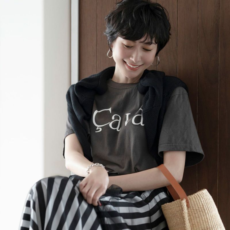 ロゴTシャツ(ベージュ) | Ade